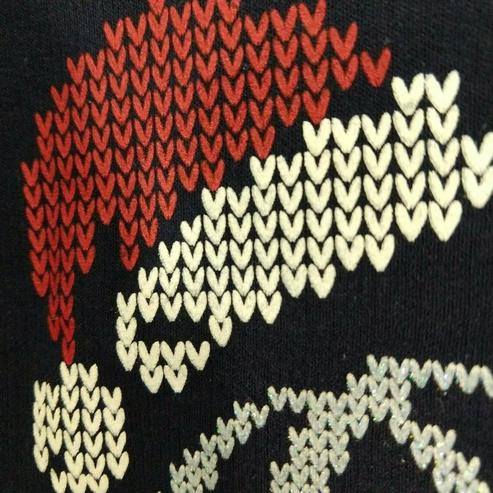 Ugly Christmas Sweatshirt Navy In It For The small - Picture 3 of 6